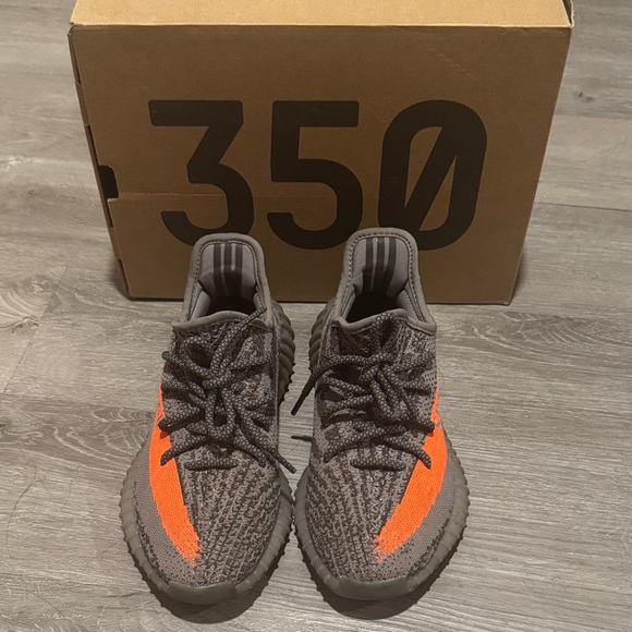 Kids Gray and Orange Sneakers